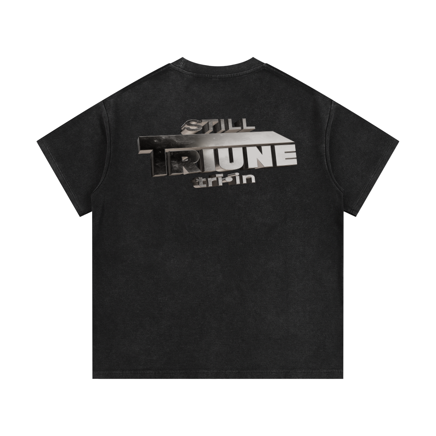 "Still Triune" Mineral Wash Waffle Knit T-Shirt